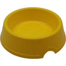Pettrend Sarı Plastik Tekli Mama-Su Kabı