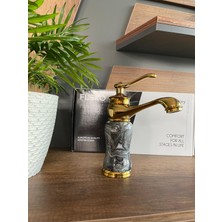 Fleko Gold Gri Lavabo Bataryası