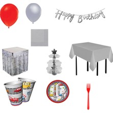 Hayaller Dükkanı Trafik Temalı Doğum Günü Süsleri Lüks Set 16 Kişilik