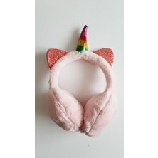 Petek Aksesuar Unicorn Kız Çocuk Soğukdan Koruyucu Kışlık Kulaklık  Soft Pembe