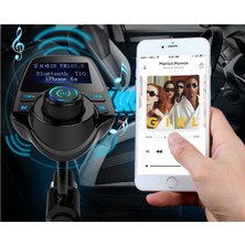 Kingboss T10 Bluetooth Araç Kiti USB Sd Kart Girişli Transmitter Aux Fm Mp3 Çalar Fonksiyonlu