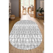 Dijital Baskılı Kaymaz Taban Yıkanabilir Oval Salon Halısı Mutfak Halısı Yolluk NDO-HT-727