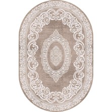 Napoli Home Dijital Baskılı Kaymaz Taban Yıkanabilir Oval Salon Halısı Mutfak Halısı Yolluk NDO-HK-141