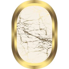 Dijital Baskılı Kaymaz Taban Yıkanabilir Oval Salon Halısı Mutfak Halısı Yolluk NDO-SD-493