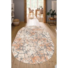 Dijital Baskılı Kaymaz Taban Yıkanabilir Oval Salon Halısı Mutfak Halısı Yolluk Ndo-Ht-85