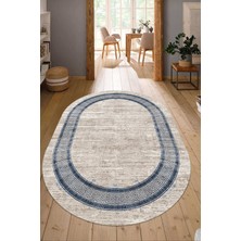 Dijital Baskılı Kaymaz Taban Yıkanabilir Oval Salon Halısı Mutfak Halısı Yolluk NDO-HT-669