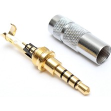 Mykablo 3.5 mm Trrs Stereo Erkek Kaliteli Metal Gri Jack