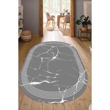 Dijital Baskılı Kaymaz Taban Yıkanabilir Oval Salon Halısı Mutfak Halısı Yolluk NDO-SD-1091