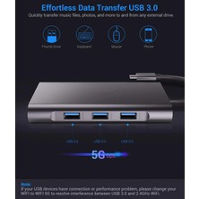 Streak Type-C To USB 3.0 Çoklayıcı 10 Port RJ45 Ethernet 4K HDMI VGA Sd Kart Okuyucu