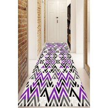 Dijital Baskılı Kaymaz Taban Yıkanabilir Modern Yolluk ve Koridor Halısı NDU-HT-782