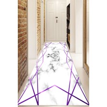 Napoli Home Dijital Baskılı Kaymaz Taban Yıkanabilir Modern Yolluk ve Koridor Halısı NDU-HT-328