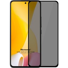 Microsonic Xiaomi Mi 12 Lite Privacy 5d Gizlilik Filtreli Cam Ekran Koruyucu Siyah