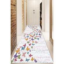 Dijital Baskılı Kaymaz Taban Yıkanabilir Modern Yolluk ve Koridor Halısı NDU-HS-184