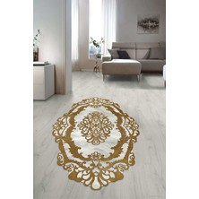 Dijital Baskılı Kaymaz Taban Yıkanabilir Lazer Kesim Salon Halısı Yolluk NLZR-SD-109