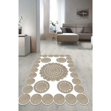 Napoli Home Dijital Baskılı Kaymaz Taban Yıkanabilir Lazer Kesim Salon Halısı Yolluk NLZR-SD-123