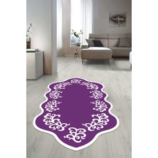 Dijital Baskılı Kaymaz Taban Yıkanabilir Lazer Kesim Salon Halısı Yolluk NLZR-SD-131