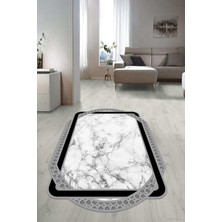 Dijital Baskılı Kaymaz Taban Yıkanabilir Lazer Kesim Salon Halısı Yolluk NLZR-HY-1187