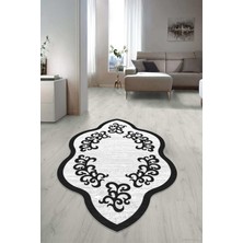 Dijital Baskılı Kaymaz Taban Yıkanabilir Lazer Kesim Salon Halısı Yolluk NLZR-HT-1022