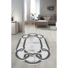 Dijital Baskılı Kaymaz Taban Yıkanabilir Lazer Kesim Salon Halısı Yolluk NLZR-SD-772
