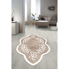 Dijital Baskılı Kaymaz Taban Yıkanabilir Lazer Kesim Salon Halısı Yolluk NLZR-HT-1021