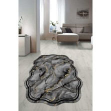 Dijital Baskılı Kaymaz Taban Yıkanabilir Lazer Kesim Salon Halısı Yolluk NLZR-HT-793