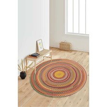 Napoli Home Dijital Baskılı Kaymaz Taban Yıkanabilir Yuvarlak Salon Halısı Koridor Halısı Paspas NDY-SD-374