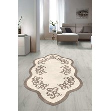 Dijital Baskılı Kaymaz Taban Yıkanabilir Lazer Kesim Salon Halısı Yolluk NLZR-HT-1436