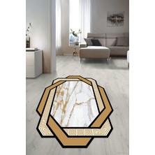 Dijital Baskılı Kaymaz Taban Yıkanabilir Lazer Kesim Salon Halısı Yolluk NLZR-SD-115