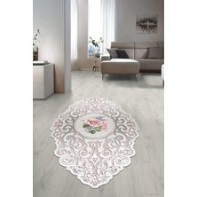 Dijital Baskılı Kaymaz Taban Yıkanabilir Lazer Kesim Salon Halısı Yolluk NLZR-HT-1041