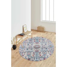 Dijital Baskılı Kaymaz Taban Yıkanabilir Yuvarlak Salon Halısı Koridor Halısı Paspas NDY-HT-755