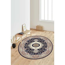 Napoli Home Dijital Baskılı Kaymaz Taban Yıkanabilir Yuvarlak Salon Halısı Koridor Halısı Paspas Ndy-Hk-29