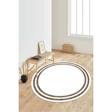 Dijital Baskılı Kaymaz Taban Yıkanabilir Yuvarlak Salon Halısı Koridor Halısı Paspas NDY-SD-302