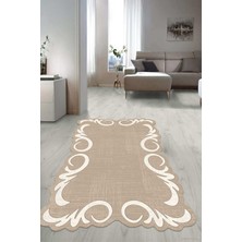 Dijital Baskılı Kaymaz Taban Yıkanabilir Lazer Kesim Salon Halısı Yolluk NLZR-HT-1027