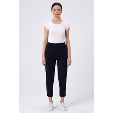 Alexander Gardi Beli Lastikli Çizgili Pantolon (B22-136A)