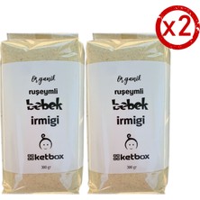 Ketbox Organik Buğday Ruşeymli Bebek Irmiği 600 gr (300 gr x 2 Paket) +8 Ay