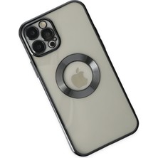 Happycase iPhone 12 Pro Kılıf Slot Silikon - Siyah