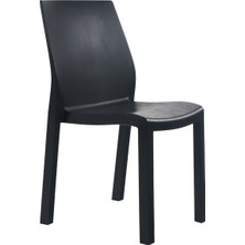 Papatya Yummy Sandalye Siyah - Plastik Bahçe Sandalyesi