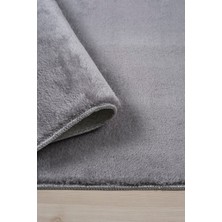 Valery Home Comfort Puffy Peluş Halı Gri Saçaksız