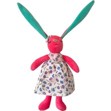 UDATOYS Uzun Kulak Tavşan Pelüş Uyku Arkadaşım Oyuncak Peluş 32 cm Pembe