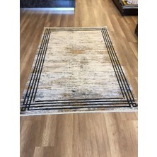Ipek Halı Erva 18103 Gri Çerçeveli Modern Salon Halısı