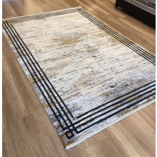 Ipek Halı Erva 18103 Gri Çerçeveli Modern Salon Halısı