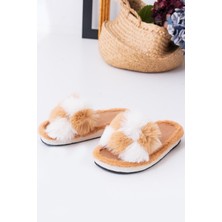 Oct Shoes Kadın Peluş Ev Terliği Bayan Tüylü Terlik TS1117