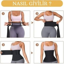 Sh Mağazacılık Bele Dolamalı Kum Saati 3m Sarma Unisex Bel Vücut Korsesi Tummy Wrap Waist Inceltici