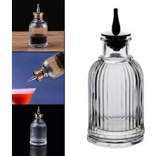 Cam Bitters Bottle Barmen Dekanter Pourer Bar Aracı Masaüstü Yuvarlak Için