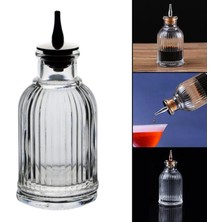 Cam Bitters Bottle Barmen Dekanter Pourer Bar Aracı Masaüstü Yuvarlak Için