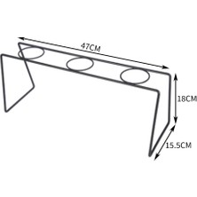 Yeniden Kullanılabilir Kahve Damlatıcı Standı Çok Delikli Filtre Standı Alet Üç Delik Siyah(Yurt Dışından)