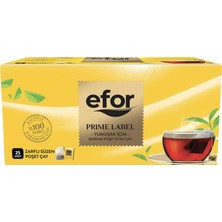 Efor Bardak Poşet  Süzen Siyah Çay Prime Label Yumuşak Içim 2gr. X 25'li