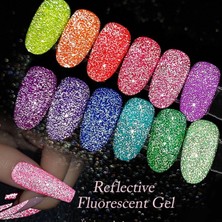 Ursugar Ur Sugar Reflective Fluorescent Gel 7,5 Ml Karanlıkta Parlayan Sımlı Kalıcı Oje R021