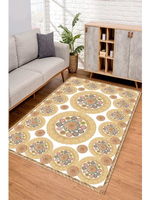 Napoli Home Dijital Kaymaz Taban Yıkanabilir Renkli Salon Halısı Mutfak Halısı Yolluk ND-SD-337