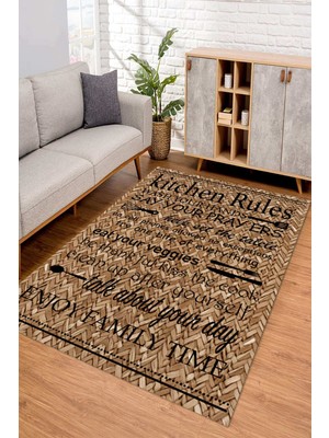 Dijital Kaymaz Taban Yıkanabilir Renkli Salon Halısı Mutfak Halısı Yolluk ND-SD-361